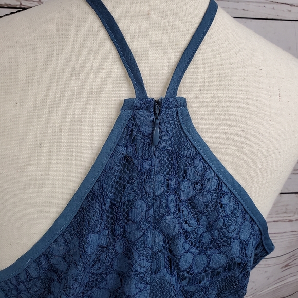 NWT Chelsea 28 halter lace navy sheath dress - Picture 8 of 12